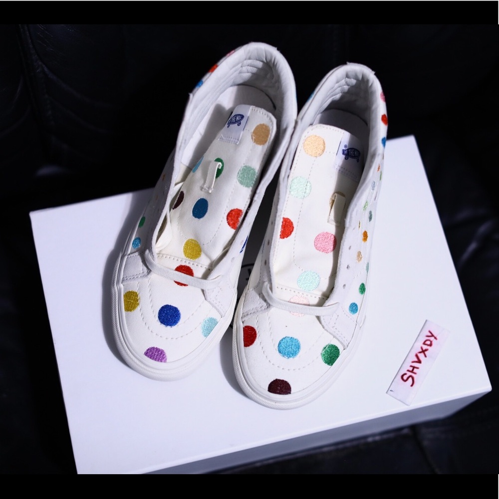 Vans Damien Hirst Sk8 Hi High Polka Dots 4 4.5 8 - Picture 2 of 6